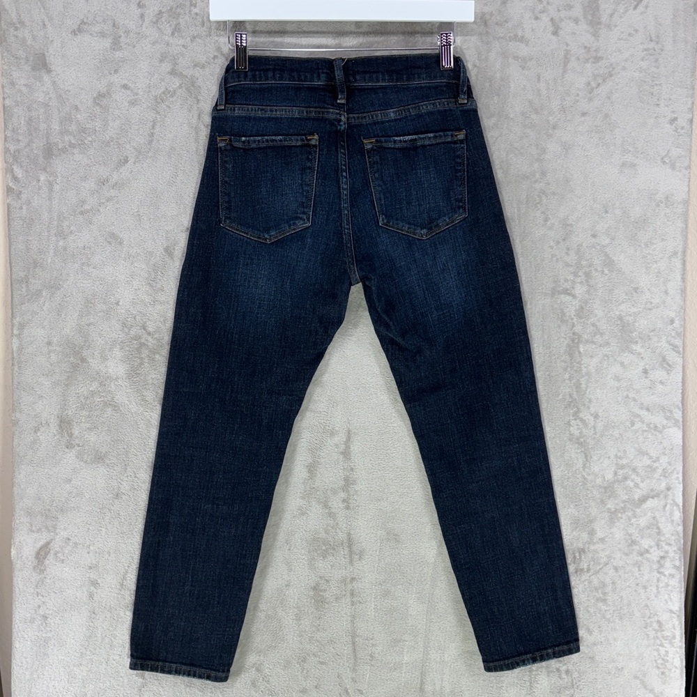 Frame Le Garcon Crop Dark Distressed Jeans Size 25 - Picture 9 of 11